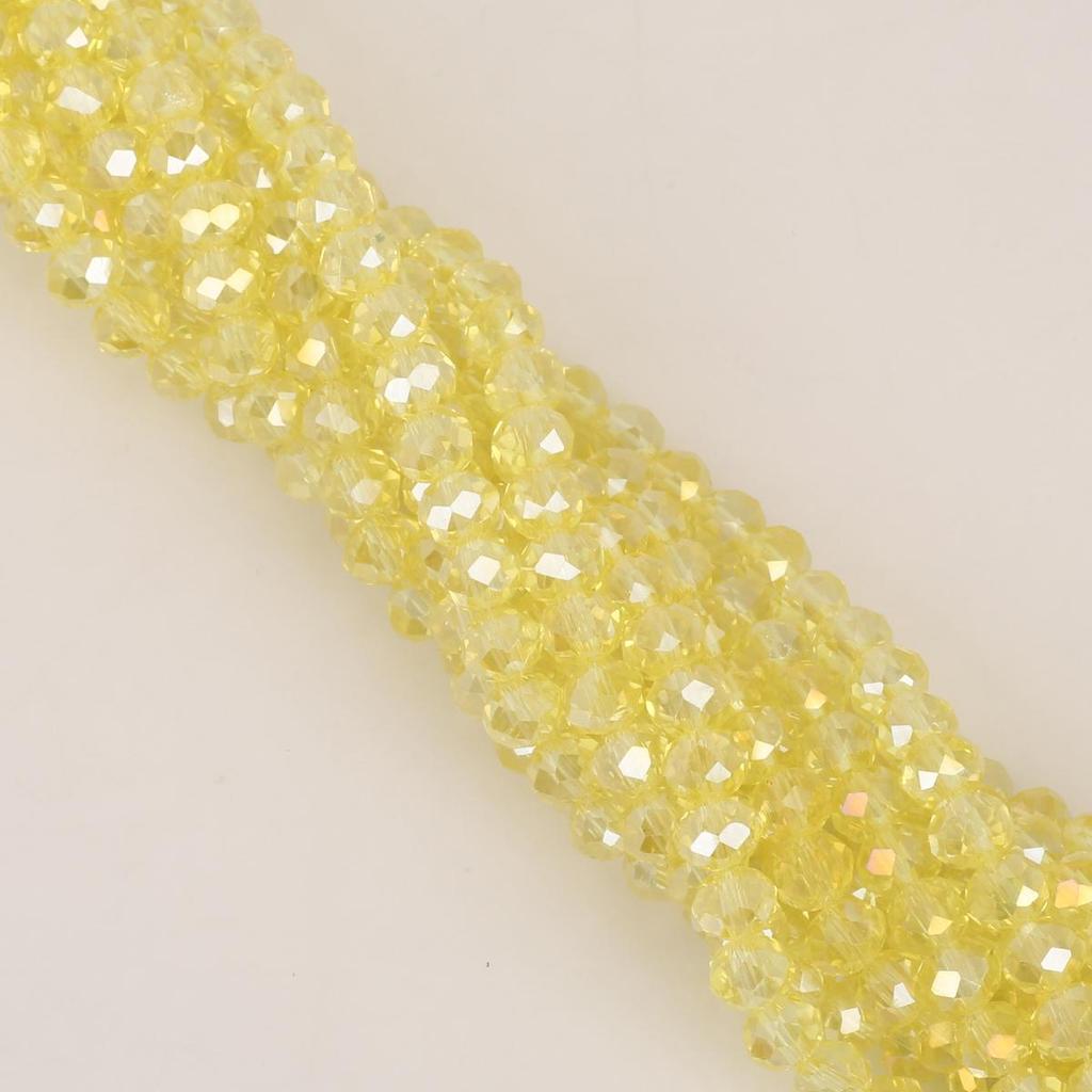 30-200Pcs Rondelle Austria Faceted Crystal Glass Beads Loose Spacer Beads for Jewelry Making