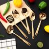 Набор кухонной утвари из нержавеющей стали 6 шт. для дома, креативный корейский золотой половник для супа, дуршлаг, ложка для фондю, кухонные инструменты для приготовления пищи и жарки