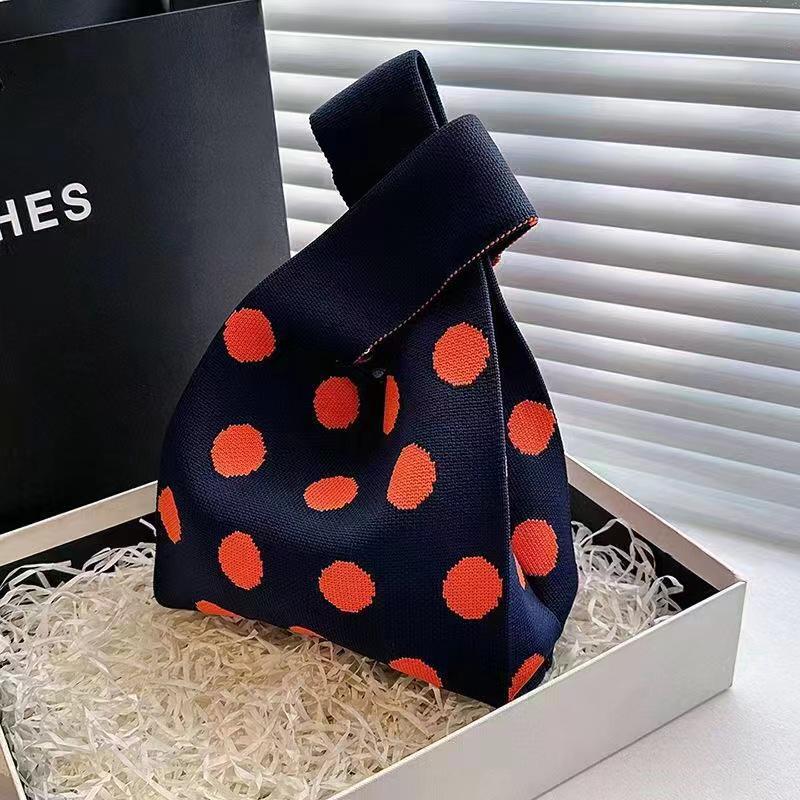 Женская толстая вязаная плетеная сумка-тоут - Подарочная и сувенирная сумочка