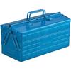 TRUSCO Tool 350 X 160 X 215 Mm ST-350-B 2-Tier Box, Blue,