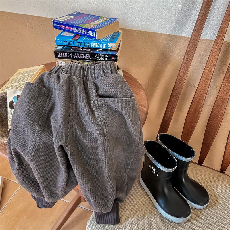 Autumn Girls Cotton Harem Pants Solid Children Loose Trousers Fashion Boys Casual Pants Loose Kids Clothes