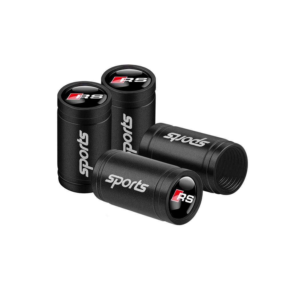 4pcs 3D Metal Car Wheel Tire Valve Caps Tyre Rim Stem Covers Accessories For Audi OOOO SLINE RS S TT A1 A3 8P 8V A4 A5 A6 A7 A8L