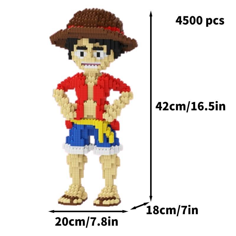 One Giant Piece Building Blocks Puzzle Toy Luffy Chopper Anime Abs Material