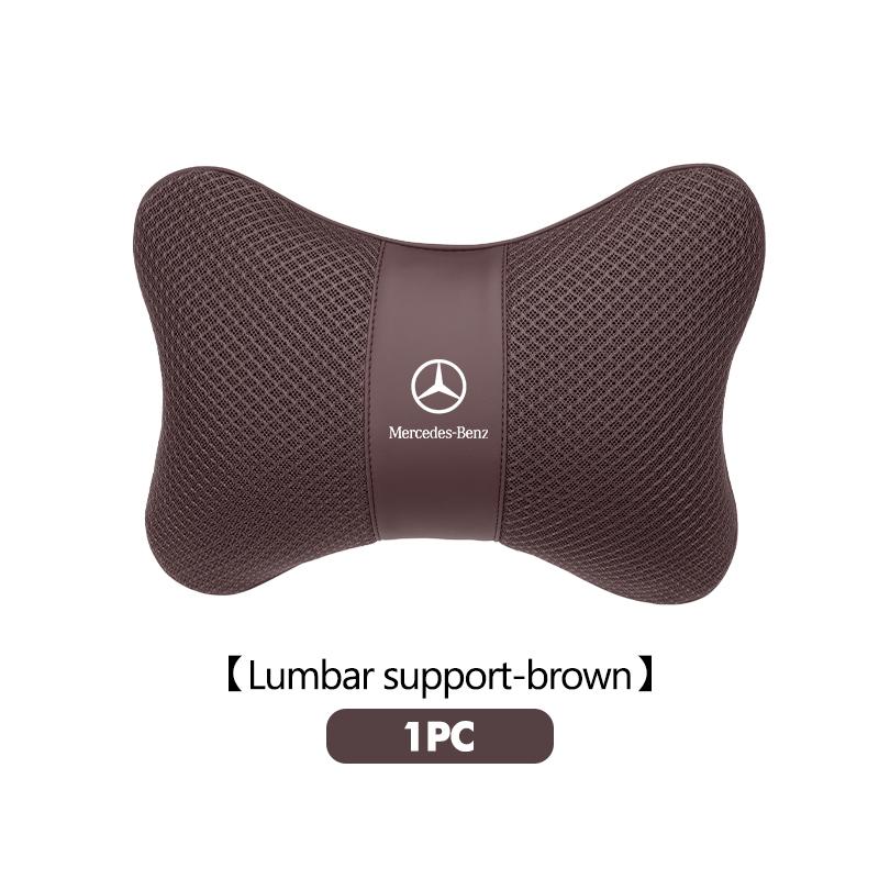 CQT1 Car Headrest Lumbar Support Kit Seat Cushion Neck Pillow Interior For Mercedes Benz AMG A C E S G Class W201 W210 W108 W204 W205