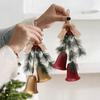 3D StereoscopicChristmas Bell Decoration Pendant Christmas Interior Wall Decoration Needles Linen Bell Decoration