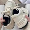 Дофаминовые кеды женские 2025 весна маффин круглый носок легкие кампус спортивные хлебные туфли толстая подошва увеличивающие рост повседневные туфли