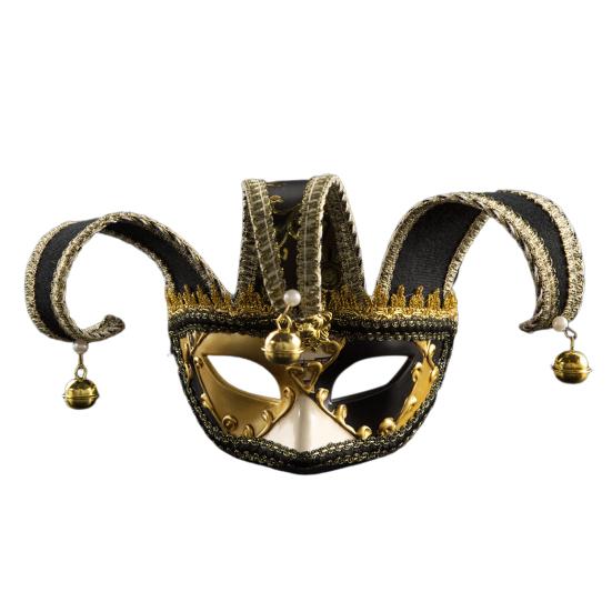 Аниме Венецианская маска шута косплей костюм реквизит колокольчик декор Хэллоуин Рождество половина