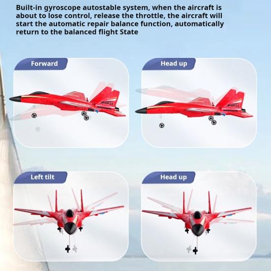 Remote Control Foam Airplane Toy Fixed Wing Beginner Plane with LED Light