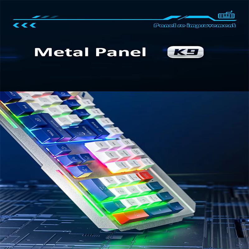Inphic K9 Механическая клавиатура Проводная игровая 104 клавиши Клавиатура с подсветкой Металлическая клавиатура для ноутбука/ПК