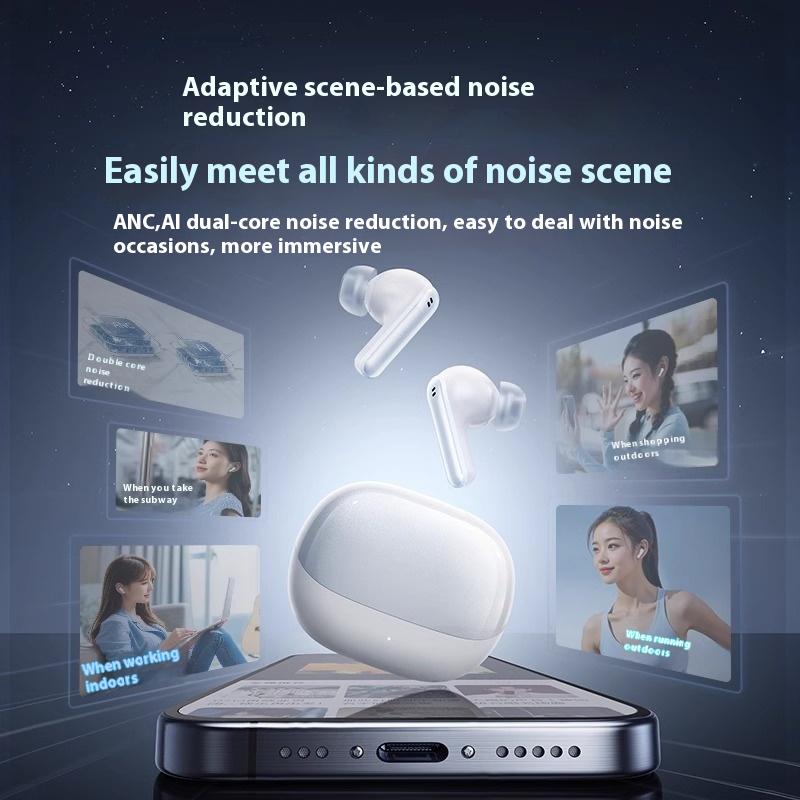 Беспроводная Bluetooth-гарнитура I50 с шумоподавлением True ENC Высокое качество звука Спортивная гарнитура с длительным сроком службы батареи