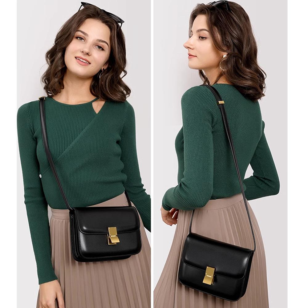 2025 New Women's PU Leather Shoulder Bag Small Square Box Bag Crossbody Tofu Purse Minimalist Luxury Bag for Women