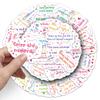 50 Мотивационных Английских Наклеек: Обычные фразы, Милый мультяшный, Водонепроницаемый, для DIY-журналинга и украшения канцелярии.