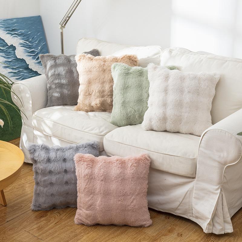 Твердый квадратный чехол для подушки, чехол для подушки 43x43 см, флокированная подушка для дивана, наволочка для сиденья, автомобильного кресла, домашний текстиль, декоративный