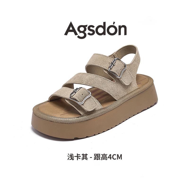 Augustine platform sandals women's 2025 new summer wear small Birkencool slippers retro with skirt