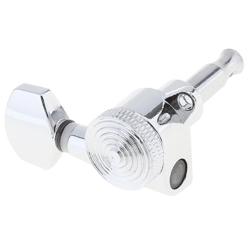 6 шт. серебряные колки для настройки гитары 6R блокирующий тюнер с квадратной головкой, все закрытые колки для народной гитары