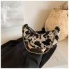 Cow Pattern Bag Women's Large-capacity New Autumn and Winter Niche Casual One-shoulder Crossbody Commuter Dumpling Bag