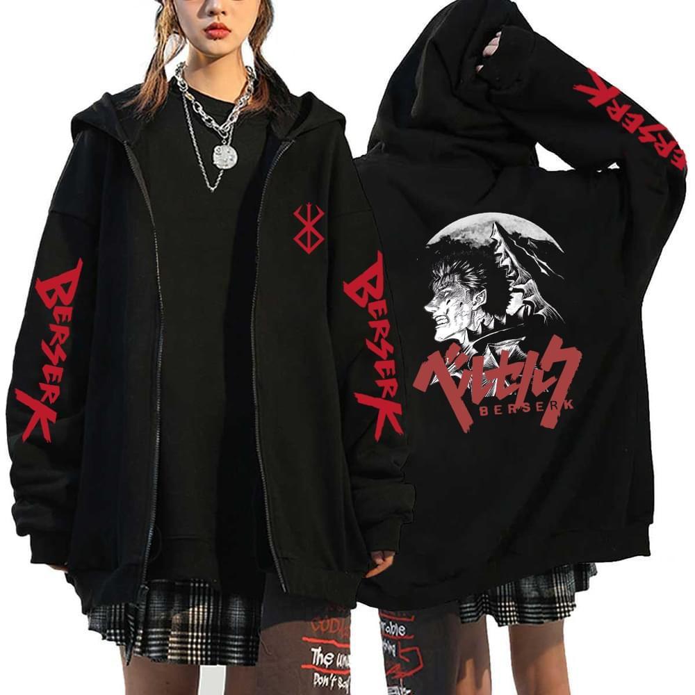 Anime Berserk Guts Graphic Printed Hooded Men Women Hot Mang