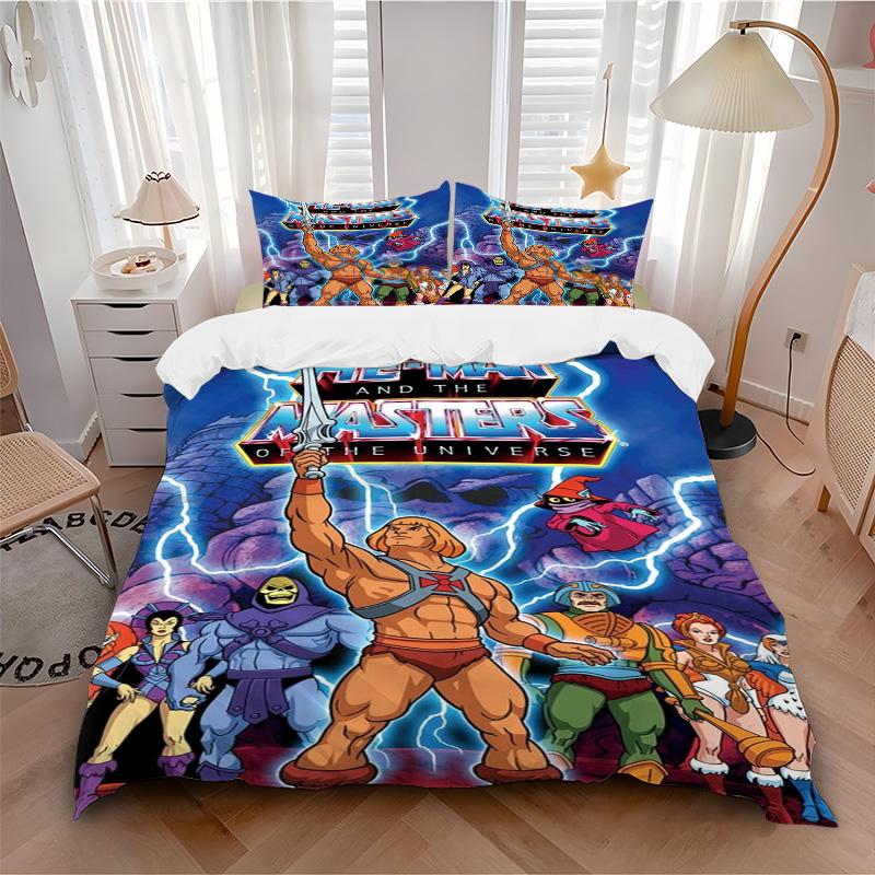 Masters Universe Adventure Print 3Pcs Bedding Setduvet Cover With 2 Bedropillowcase Home Birthday Gift