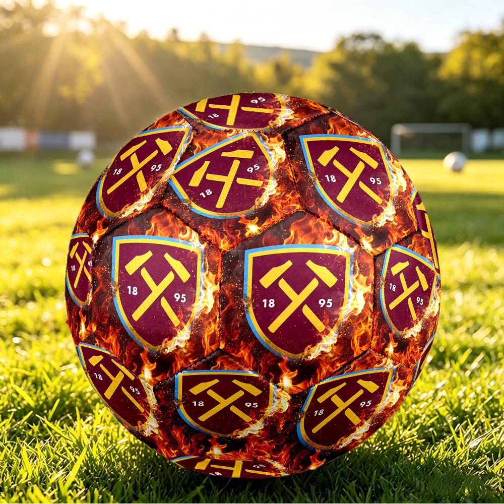Футбольный мяч West Ham United, размер 5, с принтом, противоскользящий, для взрослых, футбольный мяч-сувенир для фанатов футбола