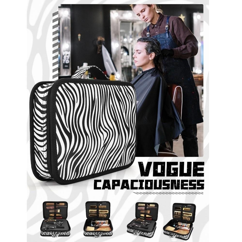 Large Capacity Stripe Barber Box Universal Beard Trimmer Case Electric Clipper Bag Travel