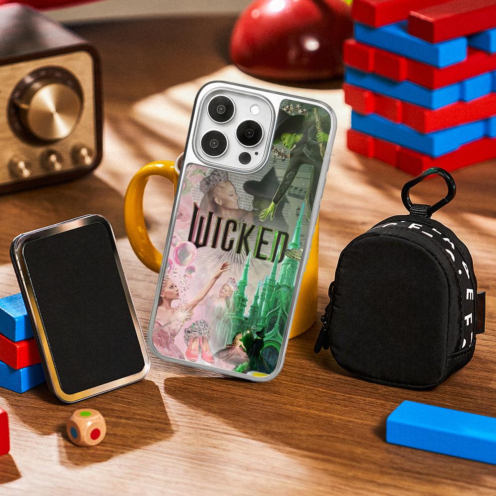 Pink Wick-ed classic movie poster Phone Case for iPhone 16 15 14 13 12 11 Pro Max Sheepskin Silver-edged protective case