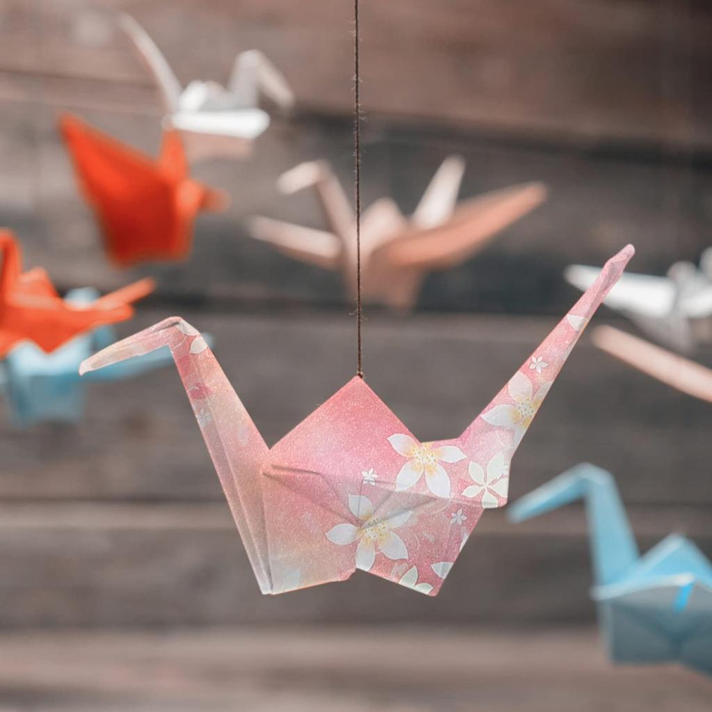 Origami for Origami Thousand DIY Colored Pack of 100 Double-Sided Paper, 15x15cm, Square, Crafts, Cranes, Art, Paper, (Style 2)