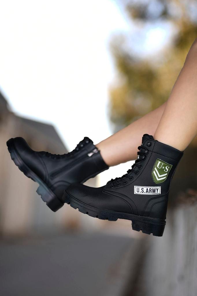 Men's Fashion Faux Leather Flat Heeled Booties Bootie Brown Unisex Boots Shoes