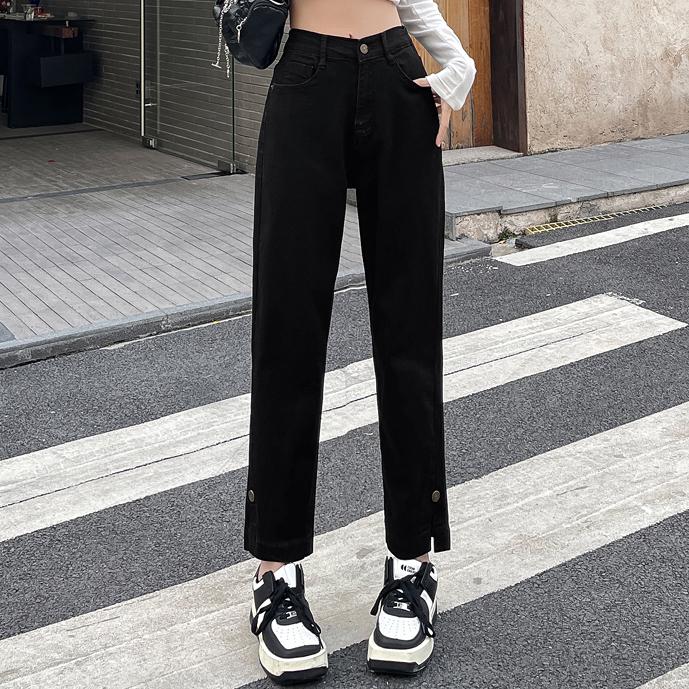 DIMANAF 2025 Летние женские синие джинсы брюки женские эластичные базовые брюки с высокой талией длинные брюки