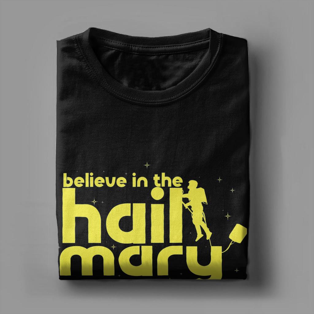 Believe in the Hail Mary T Shirts Unisex Cotton Funny TShirts Crew Neck Tees Short Sleeve Clothing Plus Size