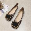 Spring Summer Leopard Shoes Women Flats Elegant Ladies Single Modern Shoes Soft Plus Size 41 D080
