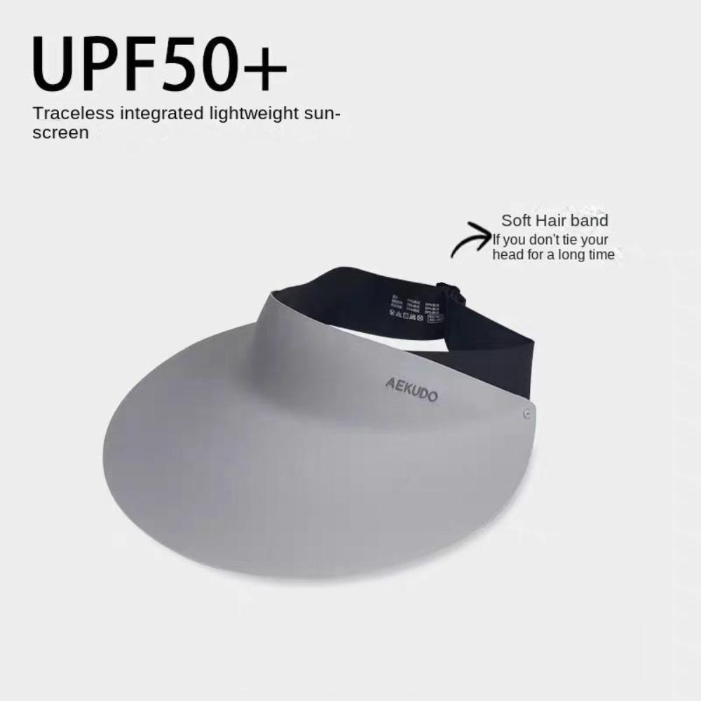 Foldable Seamless Visor Cap Sun Protection Summer Sun Hat Simple Women Sun Hat  Outdoor Sport Cap