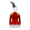 Girls Ringmaster Circus Costume Set Long Sleeve Tassel Shoulder Tutu Leotard Dress Hat