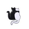 Artistic Cat Design Enamel Pin Durable Brooch For Trendy Unisex Animal Fashion