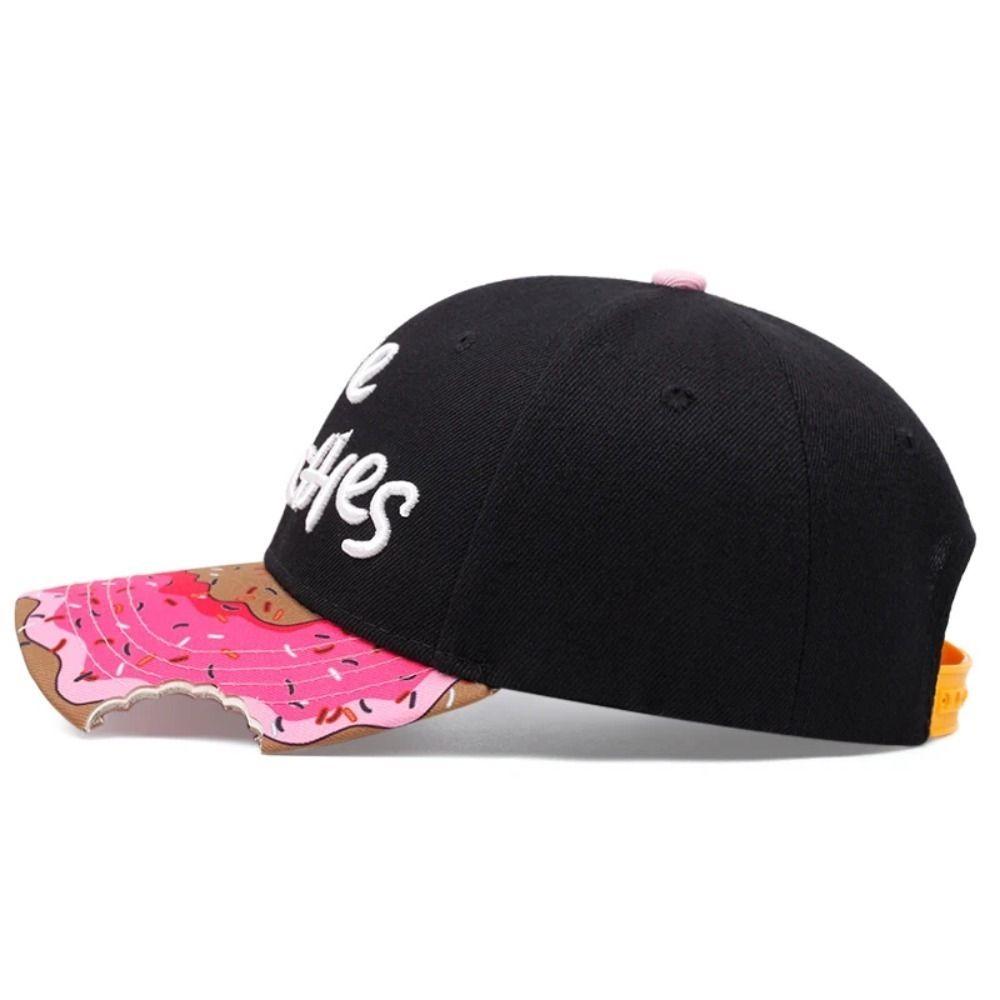 Sunscreen Letter Embroidery Flat Brim Hat Korean Style Street Style Peaked Cap Summer