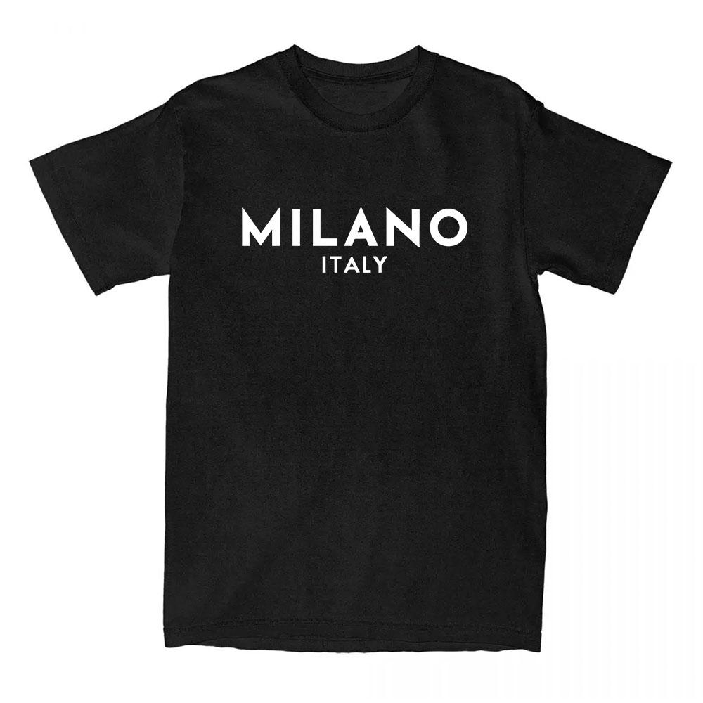 Футболки Milano Fashion City из мягкого хлопка, летние футболки унисекс с коротким рукавом, эстетичные футболки с графикой