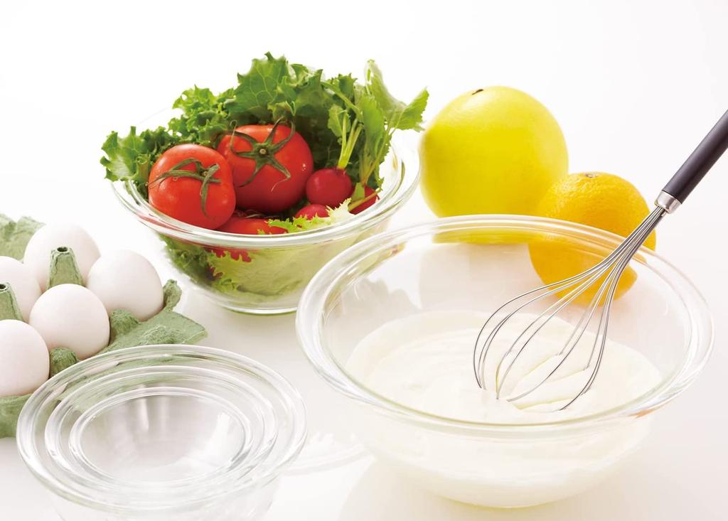 Iwaki Heat Resistant Glass Bowl Round Range Cover for 1.5L + 1.5L