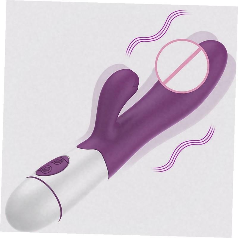Skin Non Irritating Silicone Vibrator Hypoallergenic Safe Material Long Time Comfortable Use Dual Area Synchronous