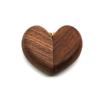 Black Walnut Ring Box In Heart Shape, Proposal And Engagement Jewelry Box