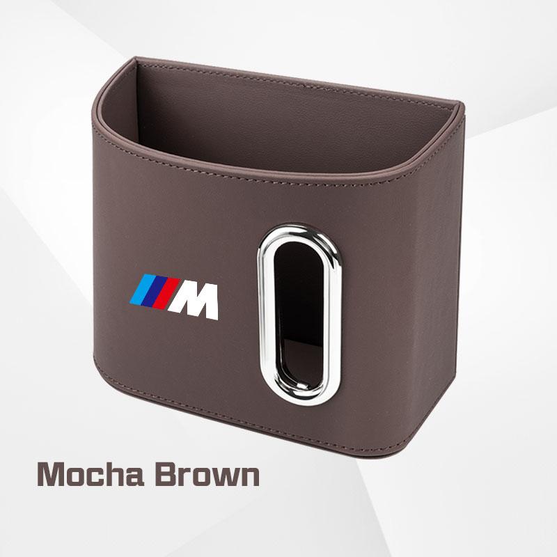 AAAOS1 Leather Car Door Storage Box For BMW X1X3X4 X5 X6 X7 1 3 5 7 Series E70 E87 F40 F48 G20 G30 Tissue Holder Backrest Organizer Bag