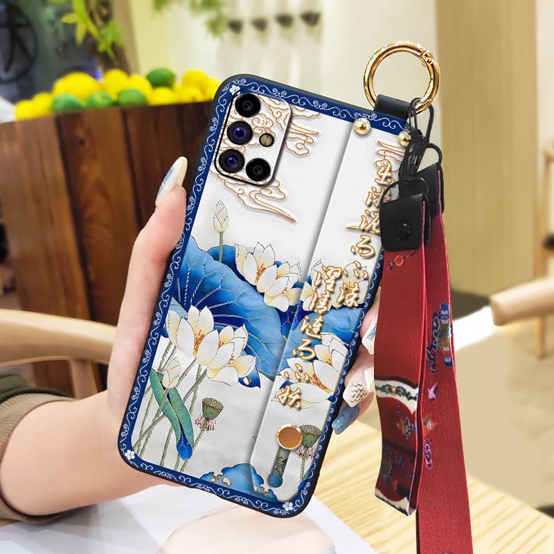 Phone Holder Anti-knock Phone Case For Samsung Galaxy M31S/SM-M317F/M315F Shockproof Chinese Style Elderly Lady For Mom