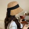 Women S Japanese Style Bow Bucket Hat Summer Large Brim Sun Protection Breathable