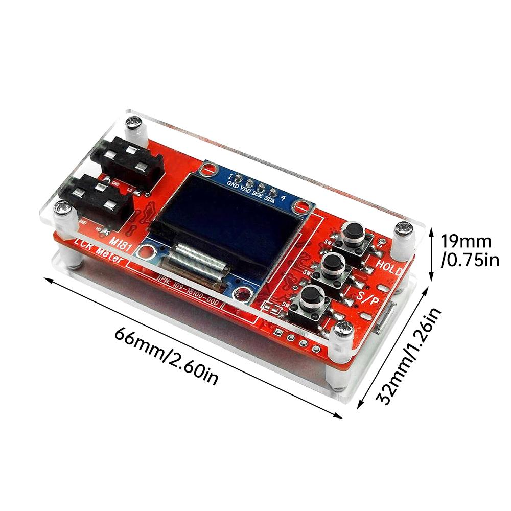 M181 Мостовой LCR-метр DIY Комплект Высокоточный Тестер Индуктивности Емкости Сопротивления Модуль 1 кГц/100 Гц Регулируемая Частота
