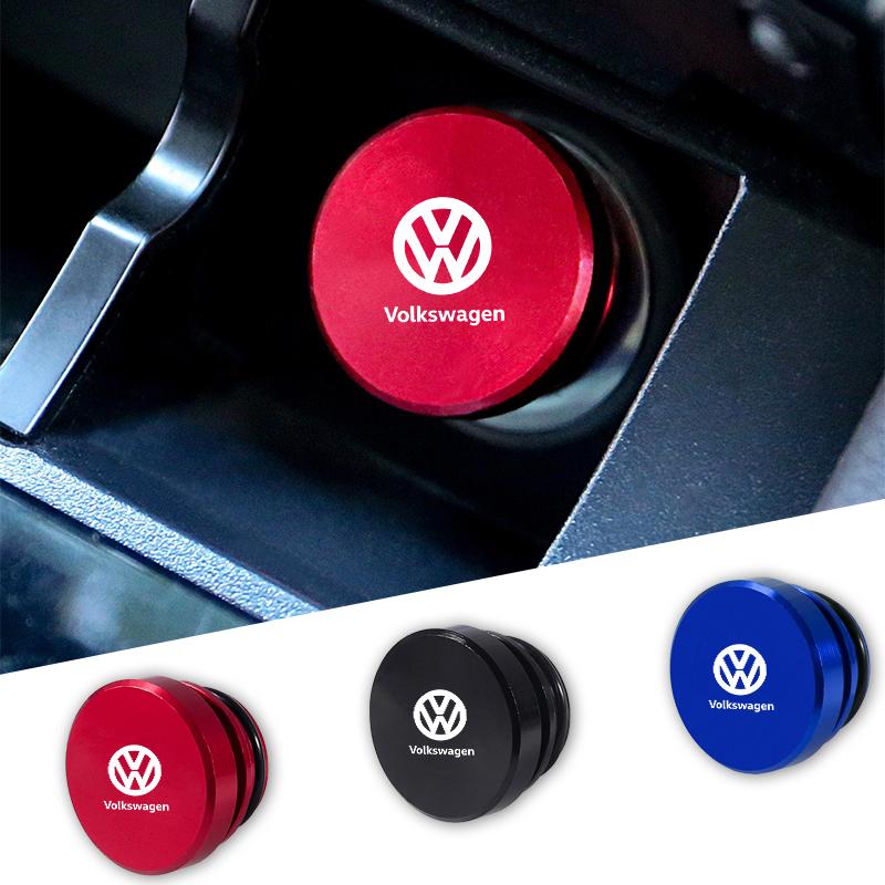 LIP1 Metal Car Cigarette Lighter Cover Dustproof Decoration Cap For VW Volkswagen Passat B8 Magotan Protector Kodiaq A7 Tiguan MK2 CC