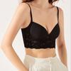 U-shaped Backless Bra Women's Lace Glossy Bra Invisible Beauty Back Lingerie Women's European and American Sexy Solid Color Bra