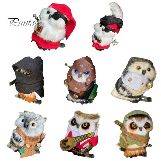 Деревянная фигурка совы, мини-магнитная плюшевая сова, дикая природа, птица, животное, статуэтка для детей, рождественский подарок на День благодарения