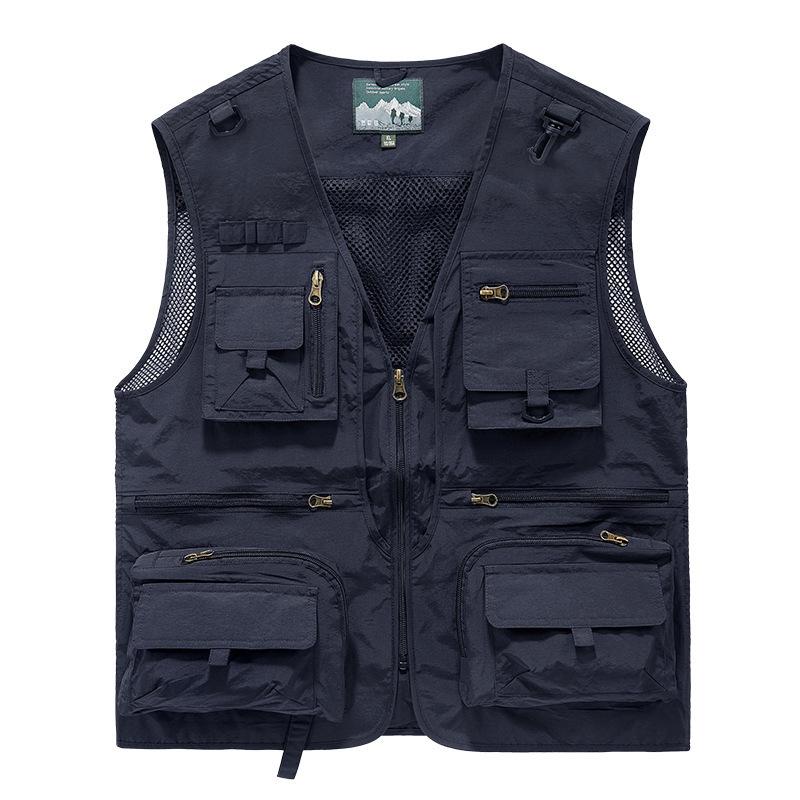 Spring And Autumn Mesh Quick-drying Vest Men's Casual Outdoor Multi-Pocket Fishing Photography Vest