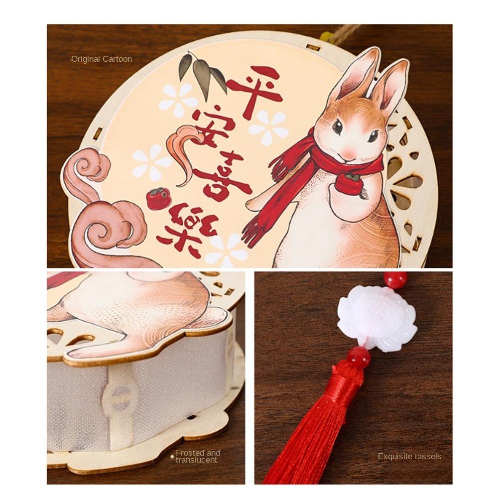 Chinese Middle Autumn Festival Lantern Paper Rabbit Lantern Women Children