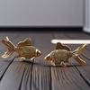 Vintage Solid Copper Plated Handmade Bee Tea Pet Mini Carving Decor Office Desk Bookshelf  Ornament  Desktop  Accessory