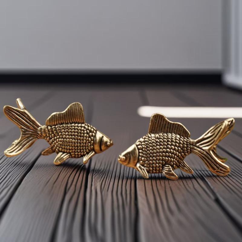 Vintage Solid Copper Plated Handmade Bee Tea Pet Mini Carving Decor Office Desk Bookshelf Ornament Desktop Accessory