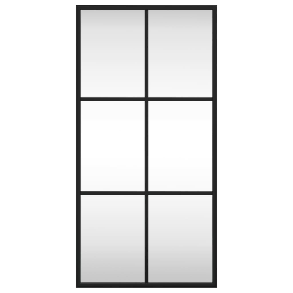 Wall Mirror Black 30x60 cm Rectangular Iron